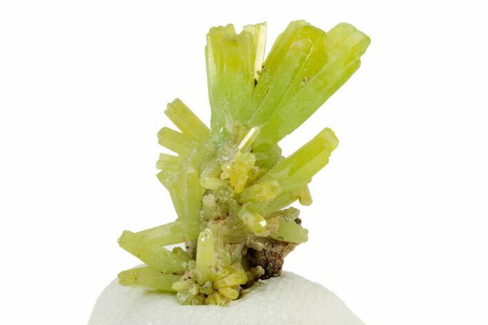 Lustrous Apple-Green Pyromorphite Crystal Cluster - China #242830